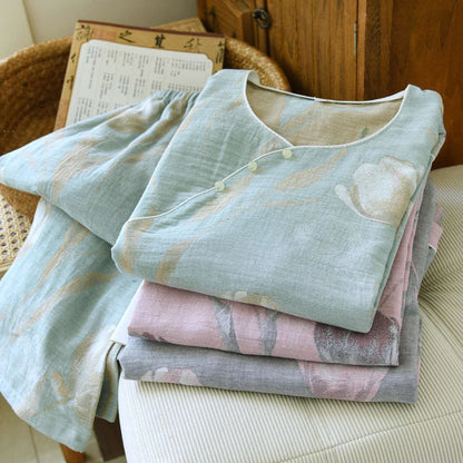 Ensemble de vêtements d'intérieur Tulip en gaze de coton jacquard - image 2