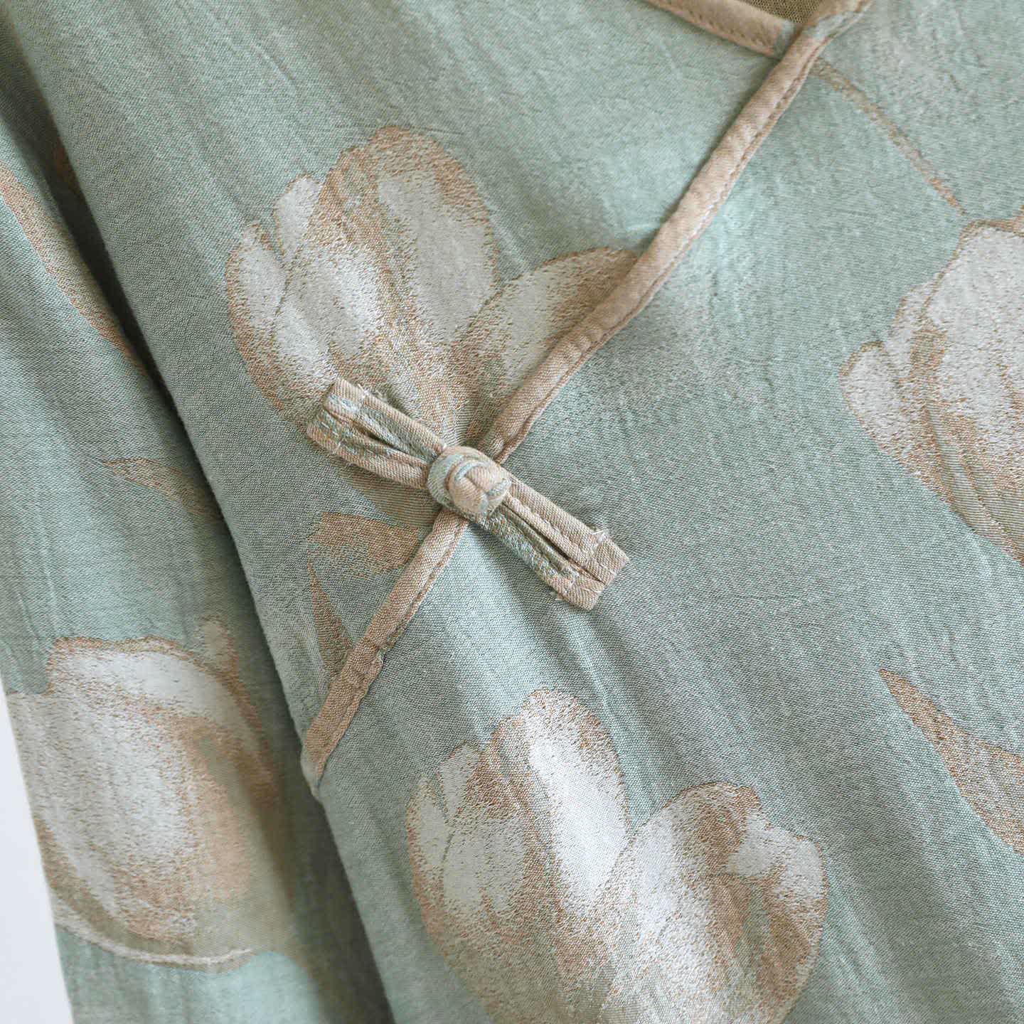 Chemise de nuit tulipe en jacquard de gaze de coton naturel - image 11