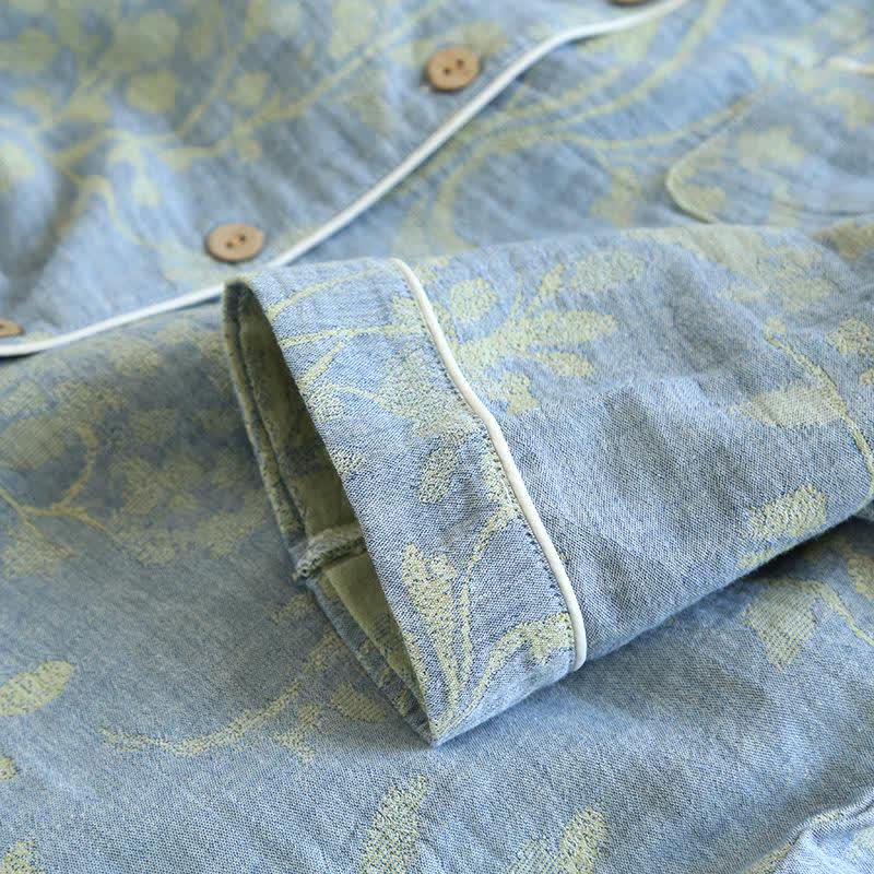 Ensemble de vêtements d'intérieur élégant en coton biologique à motif floral - image 9