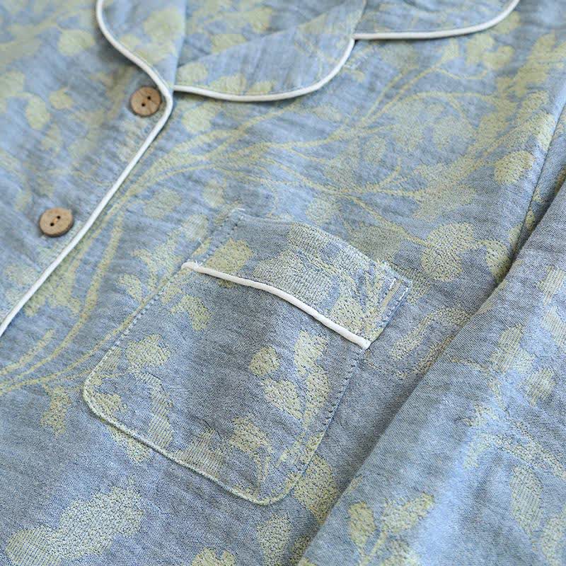 Ensemble de vêtements d'intérieur élégant en coton biologique à motif floral - image 6