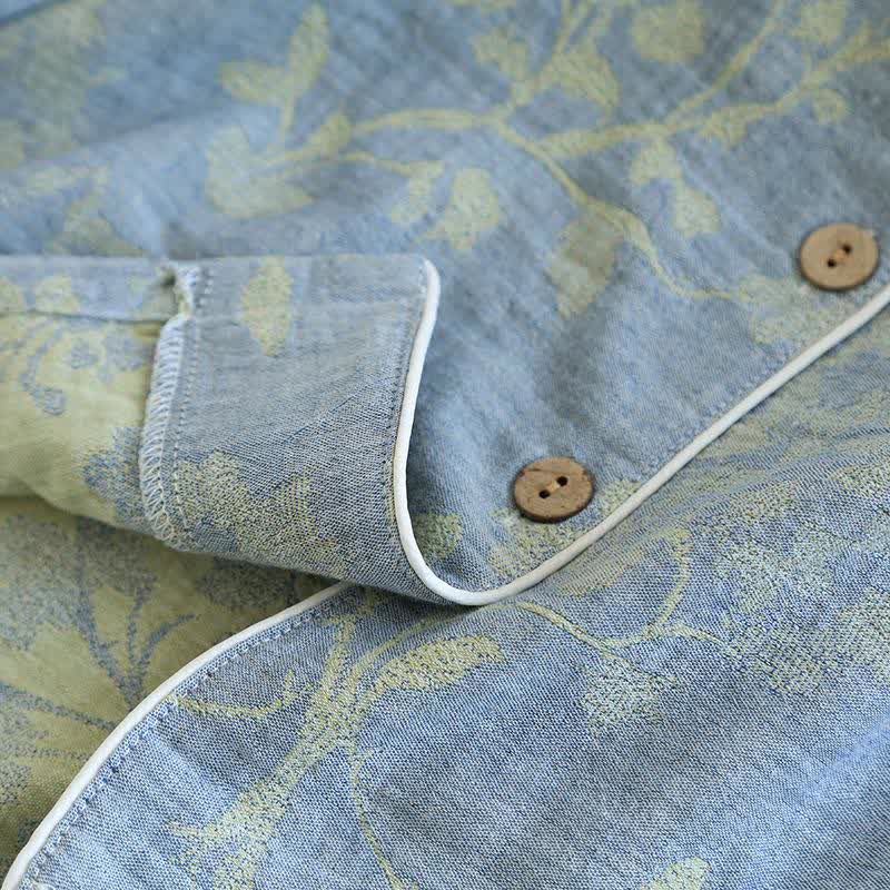 Ensemble de vêtements d'intérieur élégant en coton biologique à motif floral - image 8