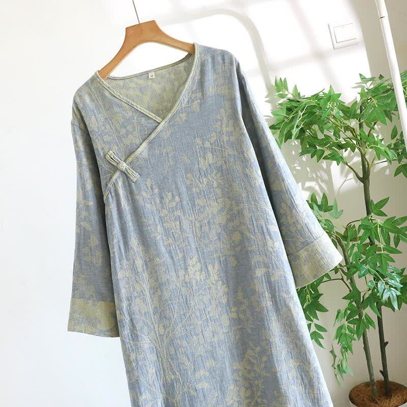 Élégante chemise de nuit en coton biologique à motif floral - image 6