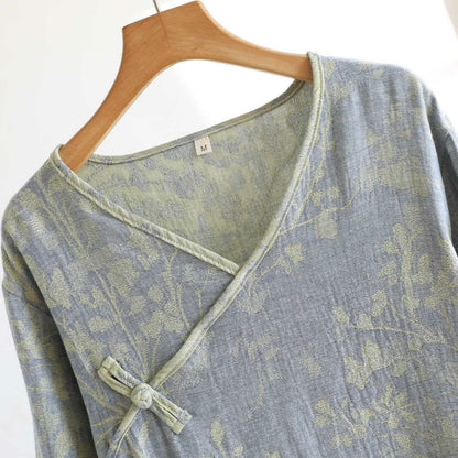Élégante chemise de nuit en coton biologique à motif floral - image 7