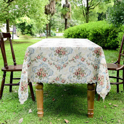 Nappe élégante à motif floral et bord festonné - image 2