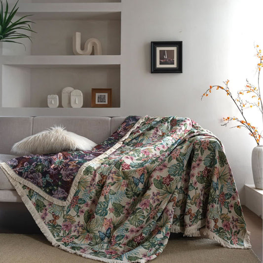 Couverture de canapé à motif papillon Monstera tropical - 180cm x 340cm - image 1