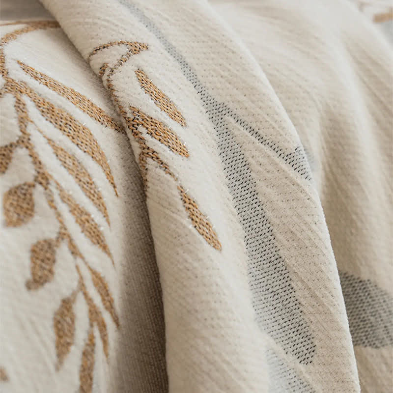 Couverture de canapé en chenille subtile avec motif de branches - image 5