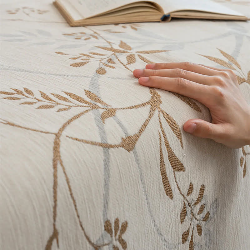 Couverture de canapé en chenille subtile avec motif de branches - image 4