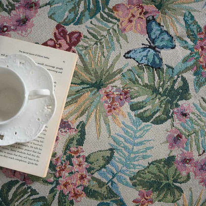 Couverture de canapé à motif papillon Monstera tropical - image 7