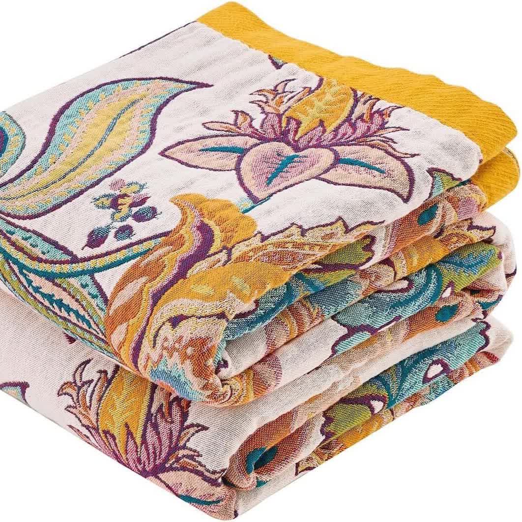 Couette en gaze de coton mousseline avec fleurs de vigne - image 5