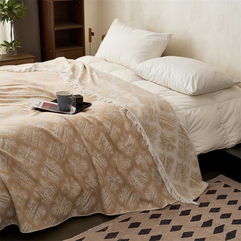 Couette réversible en coton avec pompons à motif rétro - image 6
