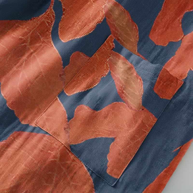 Robe kimono en gaze de coton à motif de feuilles botaniques - image 6
