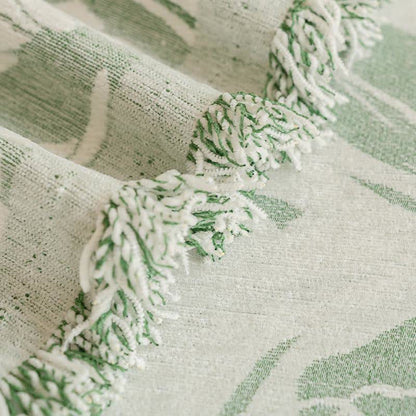 Couverture de canapé en chenille tulipe verte - image 4