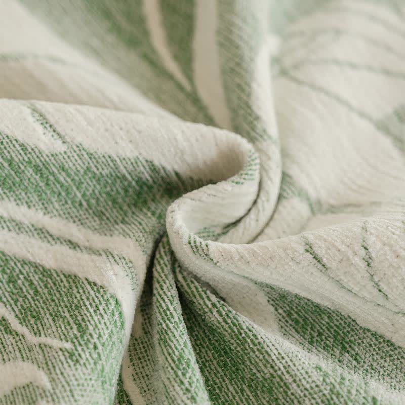 Couverture de canapé en chenille tulipe verte - image 3