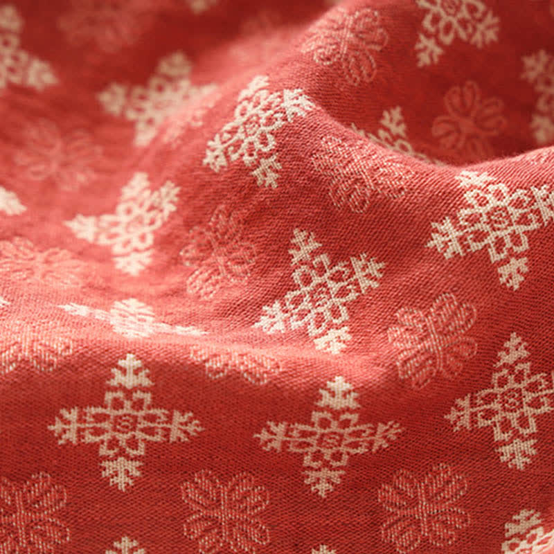 Peignoir unisexe en coton à motif géométrique et poche - image 5