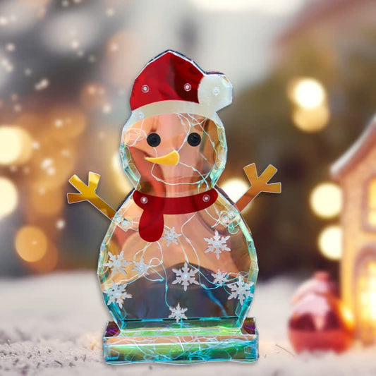 Décoration lumineuse infinie en forme de bonhomme de neige 3D - image 1