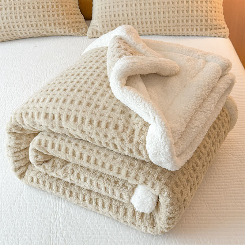 Couverture en sherpa gaufré texturé - image 6