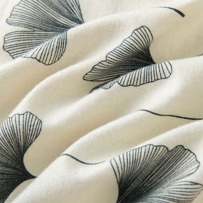 Ensemble pyjama en coton brossé avec feuilles de ginkgo - image 10
