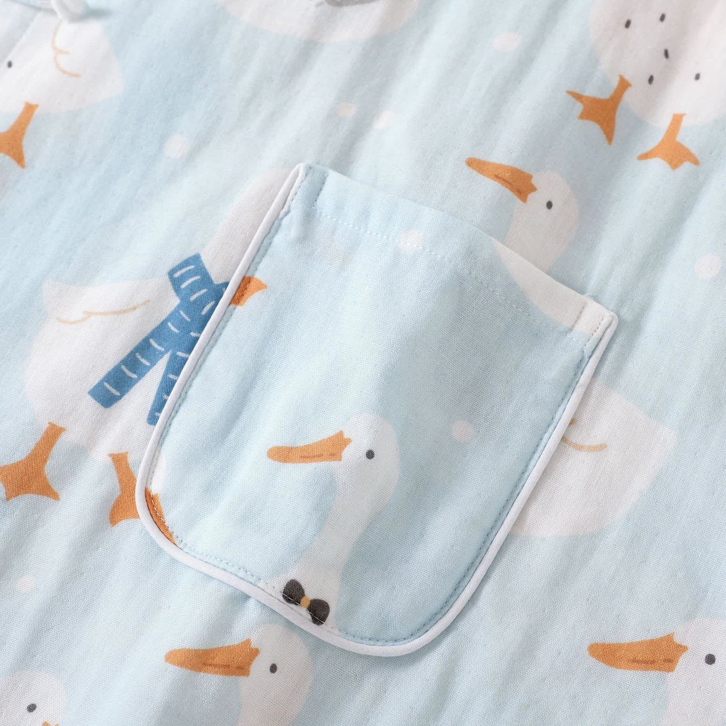 Pyjama kimono en gaze de coton avec oie de dessin animé - image 8