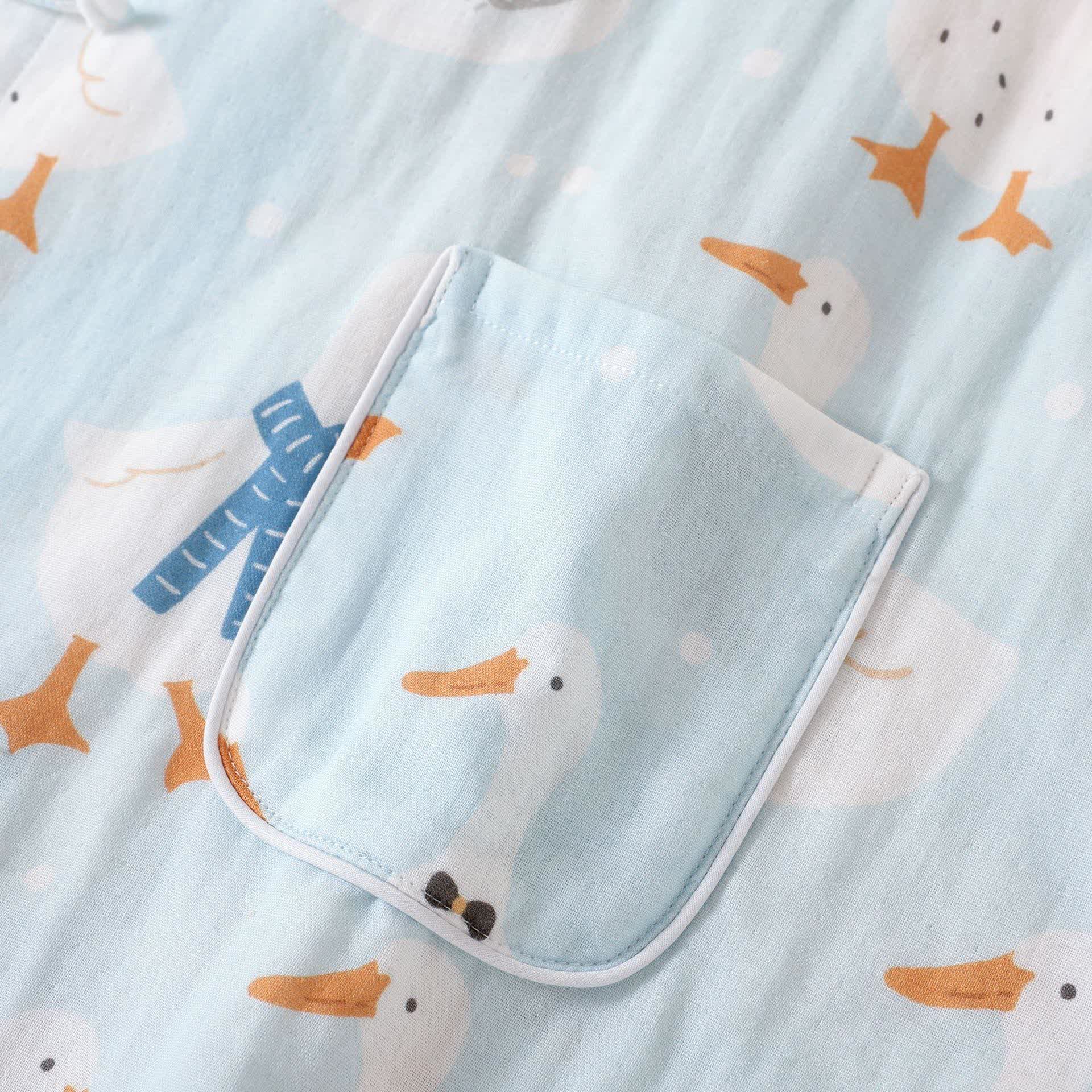 Pyjama kimono en gaze de coton avec oie de dessin animé - image 8