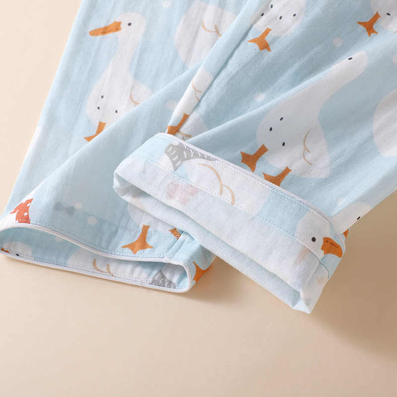 Pyjama kimono en gaze de coton avec oie de dessin animé - image 12