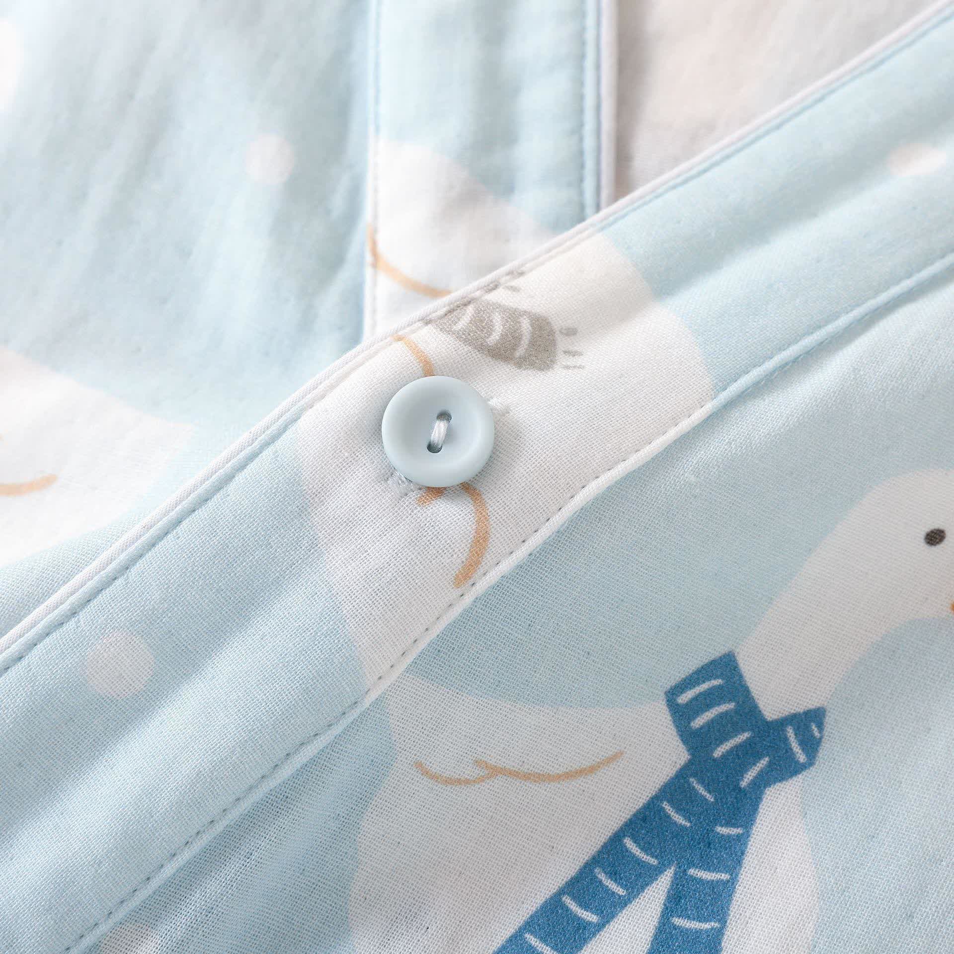 Pyjama kimono en gaze de coton avec oie de dessin animé - image 5