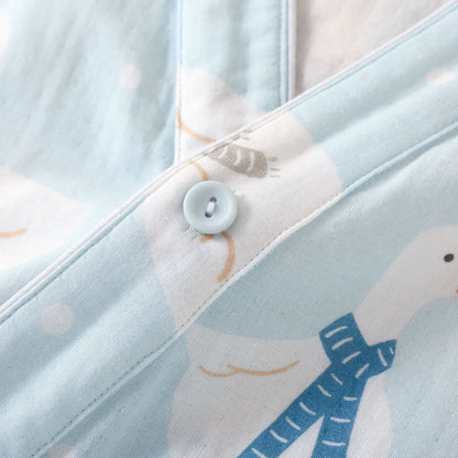 Pyjama kimono en gaze de coton avec oie de dessin animé - image 5