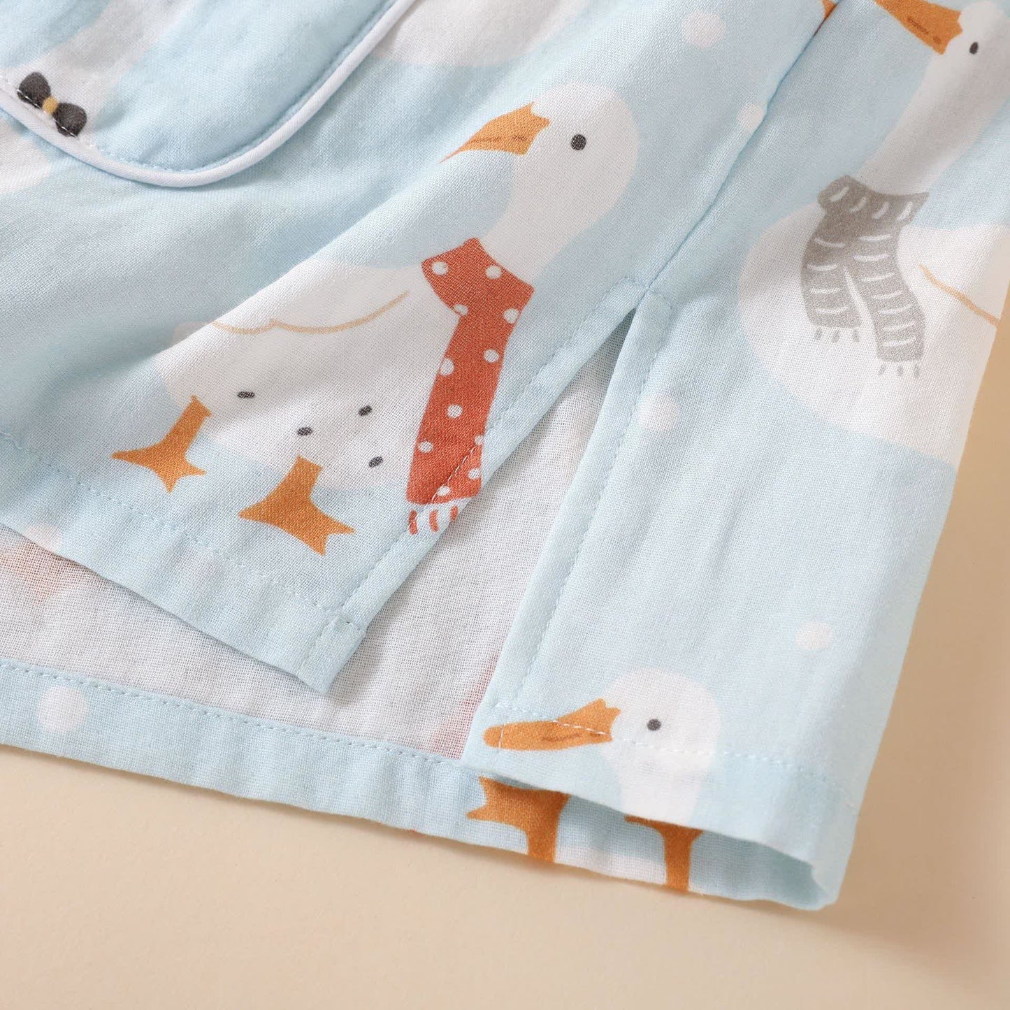 Pyjama kimono en gaze de coton avec oie de dessin animé - image 10