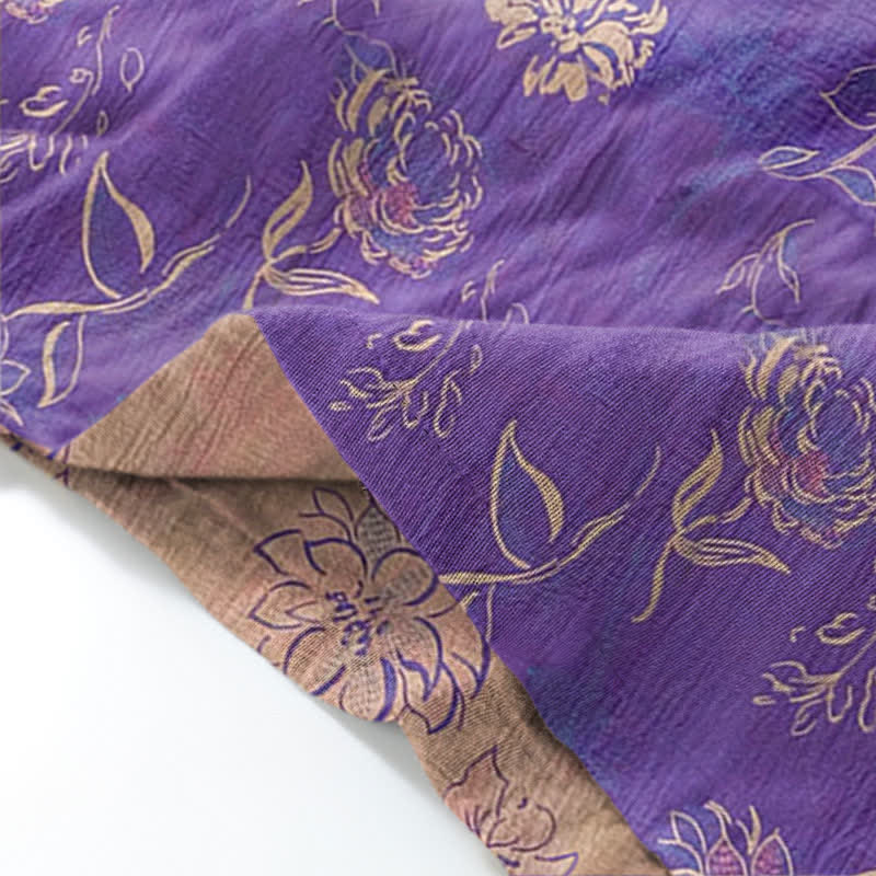 Ensemble de vêtements d'intérieur kimono en gaze de coton pivoine - image 3