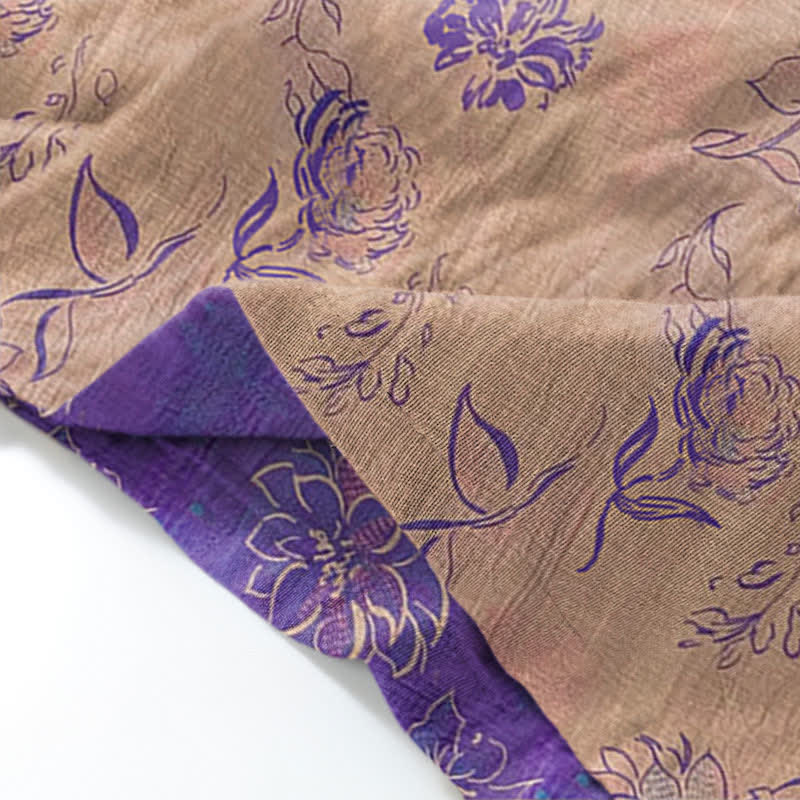 Ensemble de vêtements d'intérieur kimono en gaze de coton pivoine - image 6