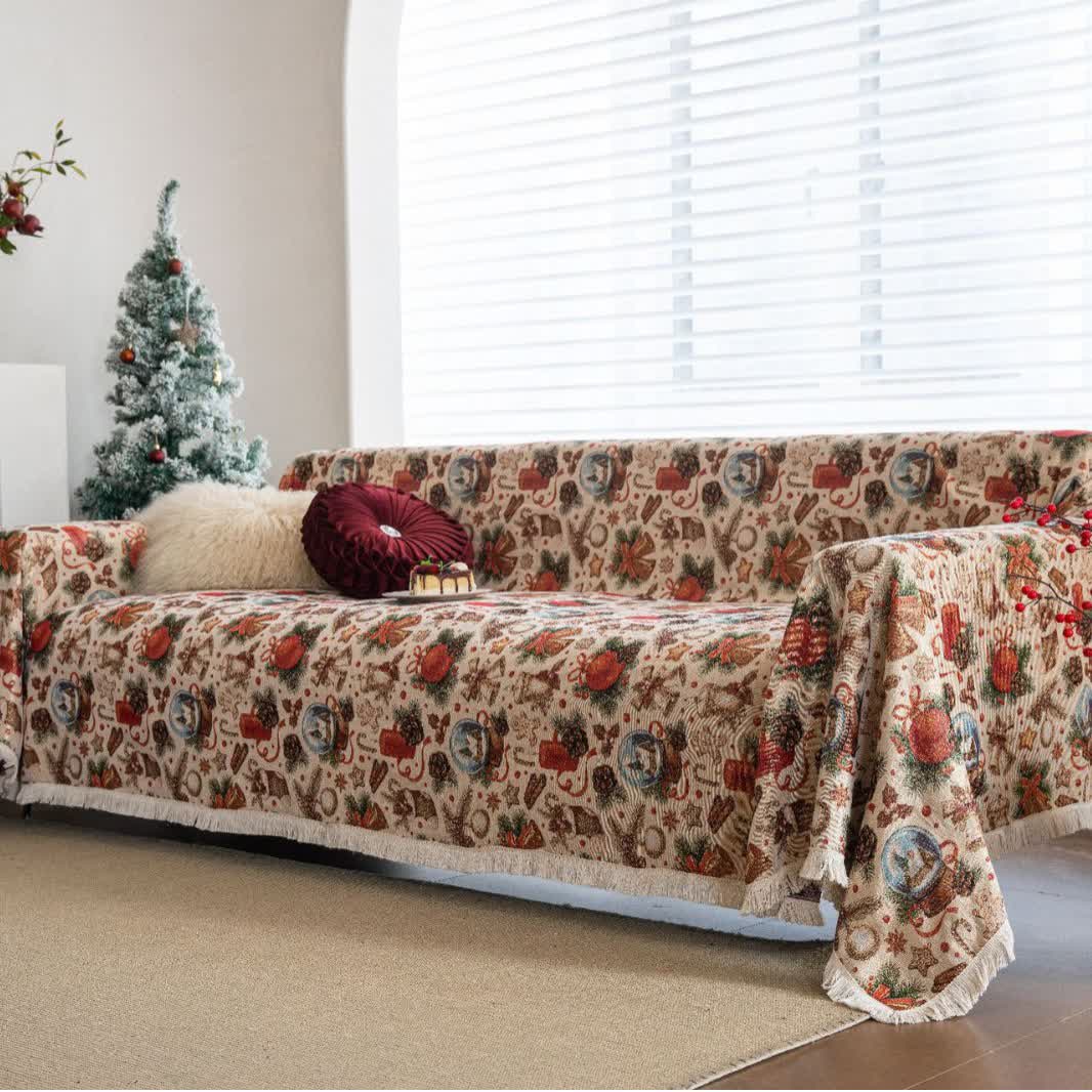 Couverture de canapé de Noël avec boules de cristal - image 4