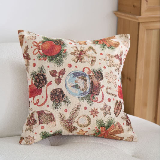 Coussin jacquard boule de cristal de Noël - 60cm x 60cm - image 0