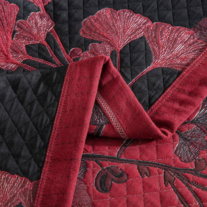 Couette réversible en coton avec feuilles de ginkgo orange - image 19