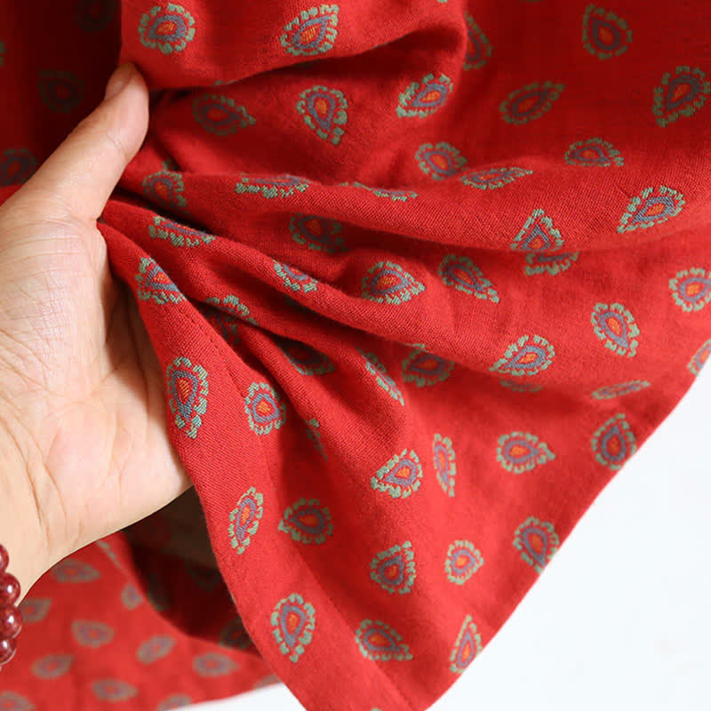 Pyjama jacquard d'inspiration cachemire en gaze de coton - image 6