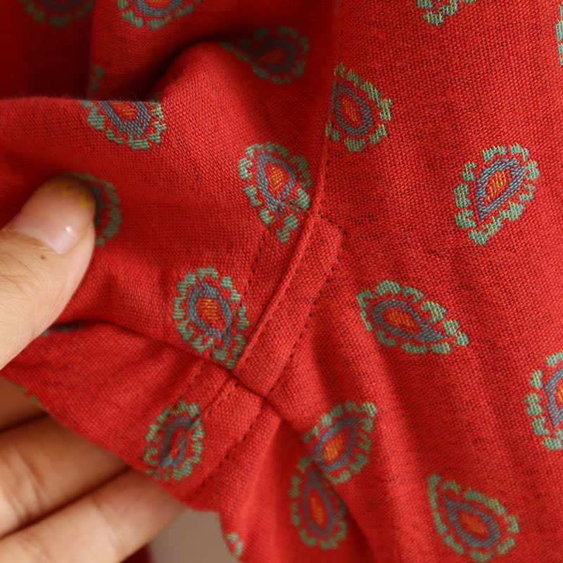 Pyjama jacquard d'inspiration cachemire en gaze de coton - image 10