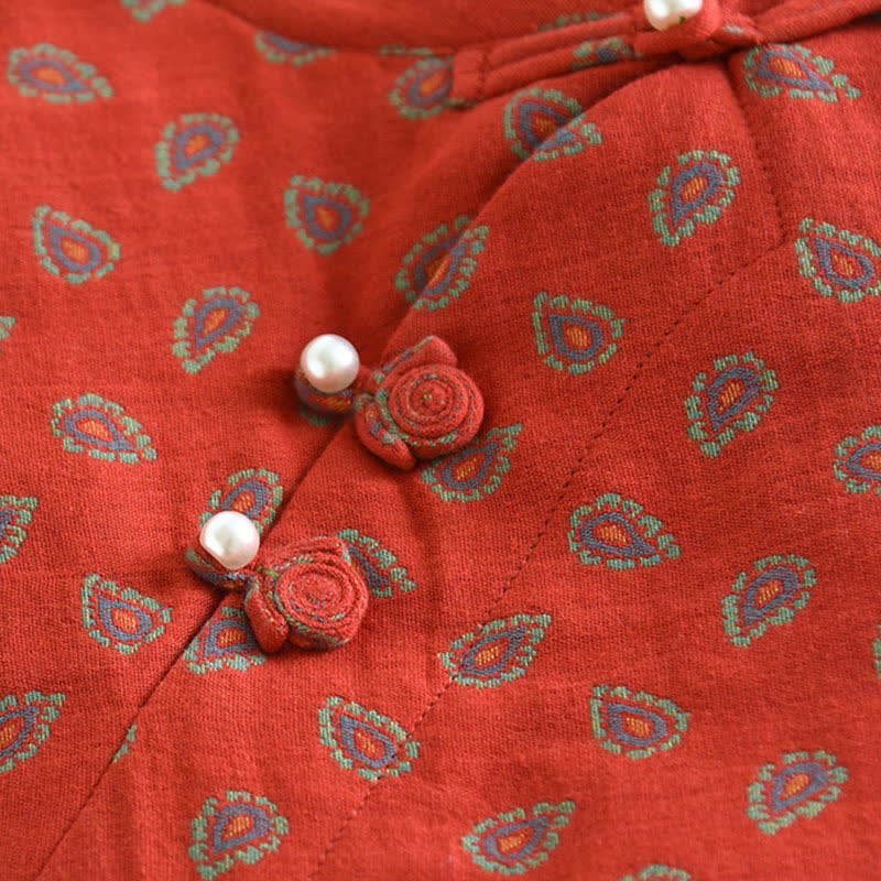 Pyjama jacquard d'inspiration cachemire en gaze de coton - image 4