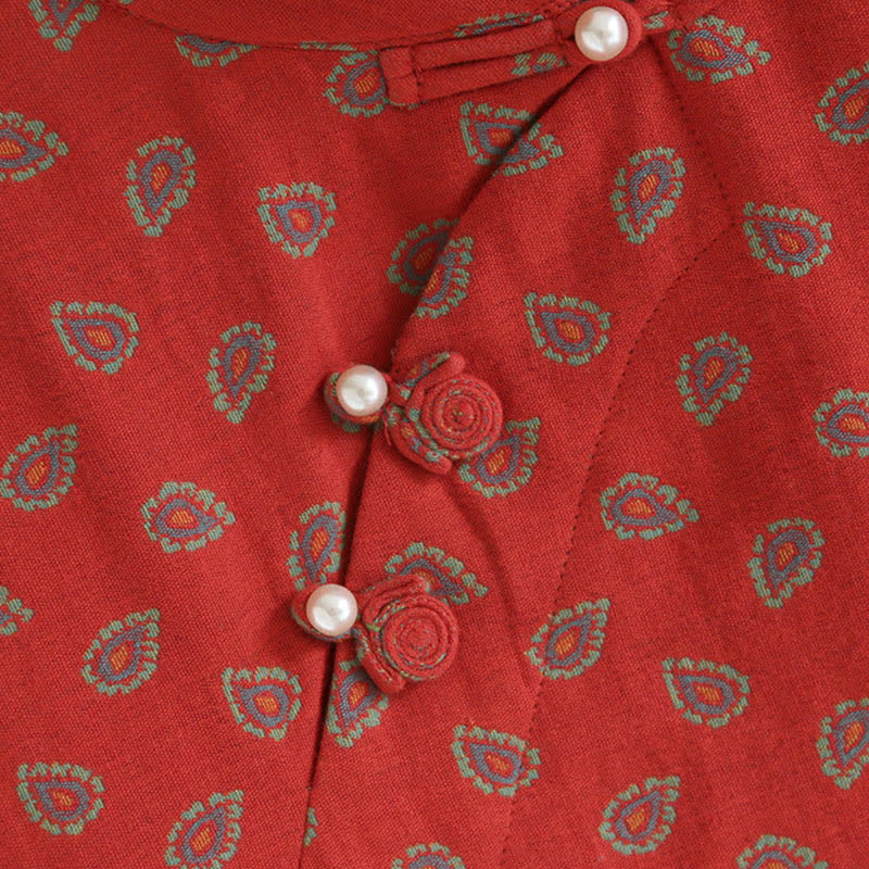 Pyjama jacquard d'inspiration cachemire en gaze de coton - image 5