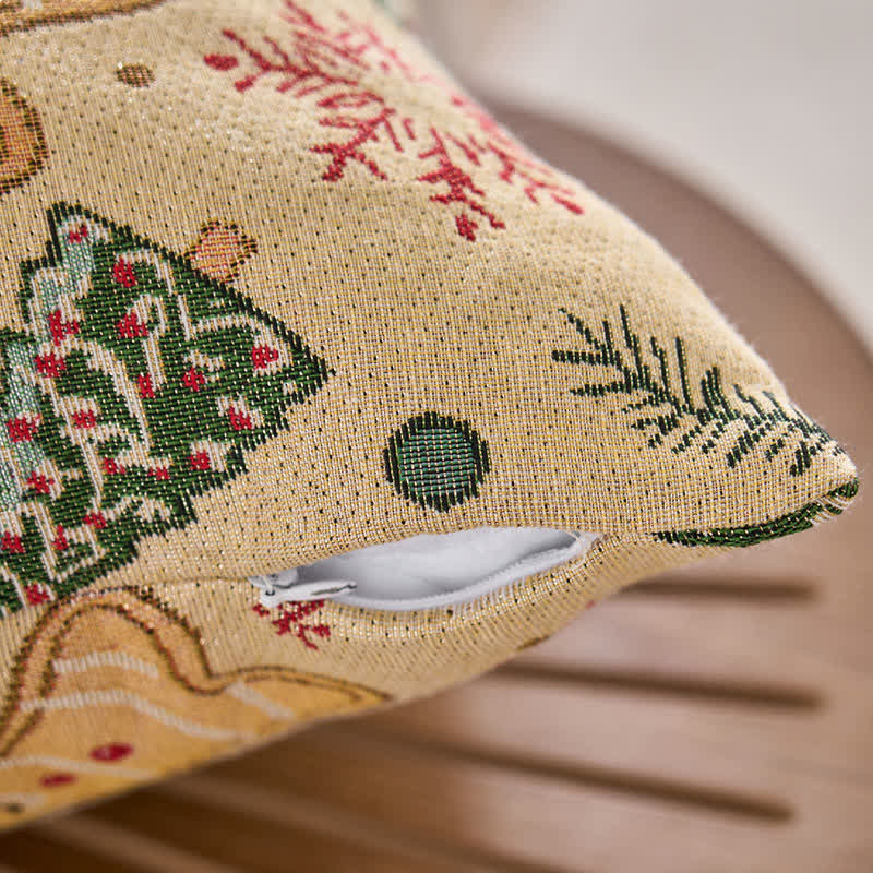 Coussin Jacquard Bonhomme en pain d'épices de Noël - image 2