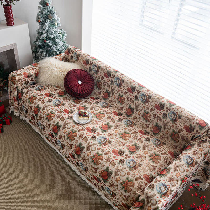 Couverture de canapé de Noël avec boules de cristal - image 3