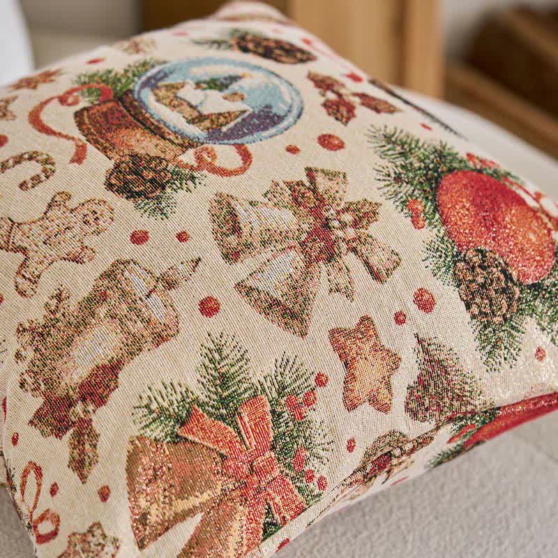 Coussin jacquard boule de cristal de Noël - image 1