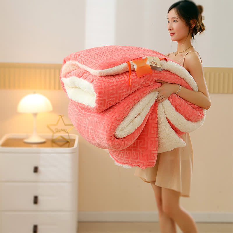 Couverture Sherpa avec gaufrage géométrique - image 15