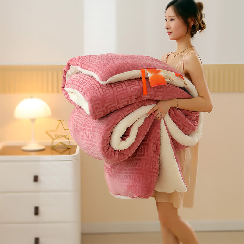 Couverture Sherpa avec gaufrage géométrique - image 11