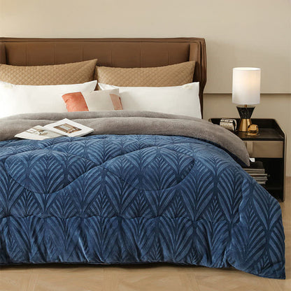 Couverture polaire luxueuse en relief - image 2