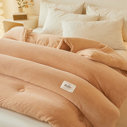 Couverture en peluche simple, unie et chaude - image 7