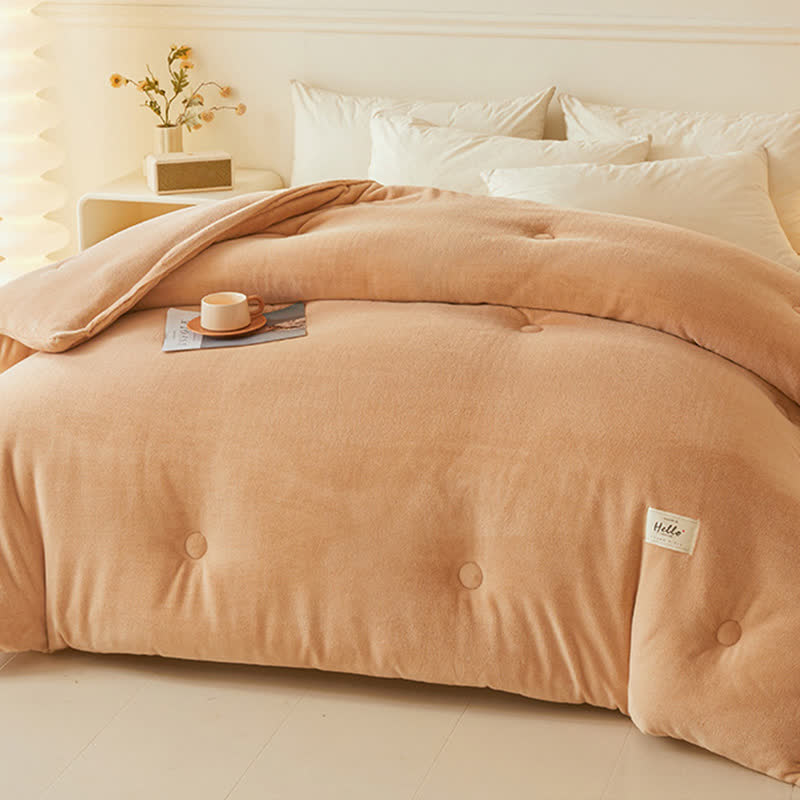 Couverture en peluche simple, unie et chaude - image 6