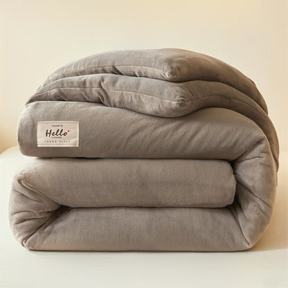 Couverture en peluche simple, unie et chaude - Gris - 200 cm x 230 cm - image 9