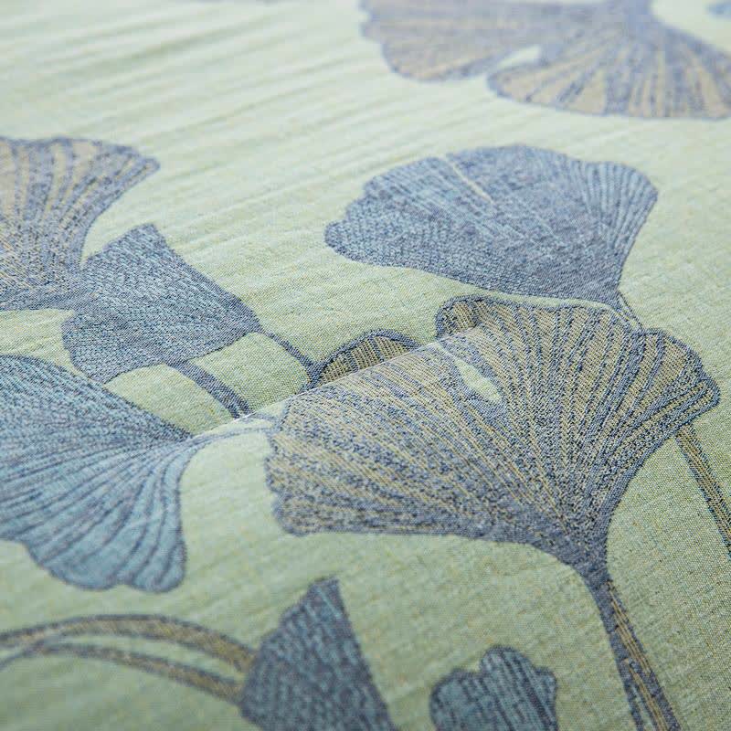Linge de lit réversible en gaze de coton avec feuilles de ginkgo - image 7