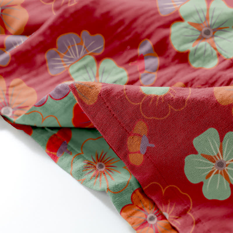 Ensemble de vêtements de détente kimono en coton Plum Blossom - image 3