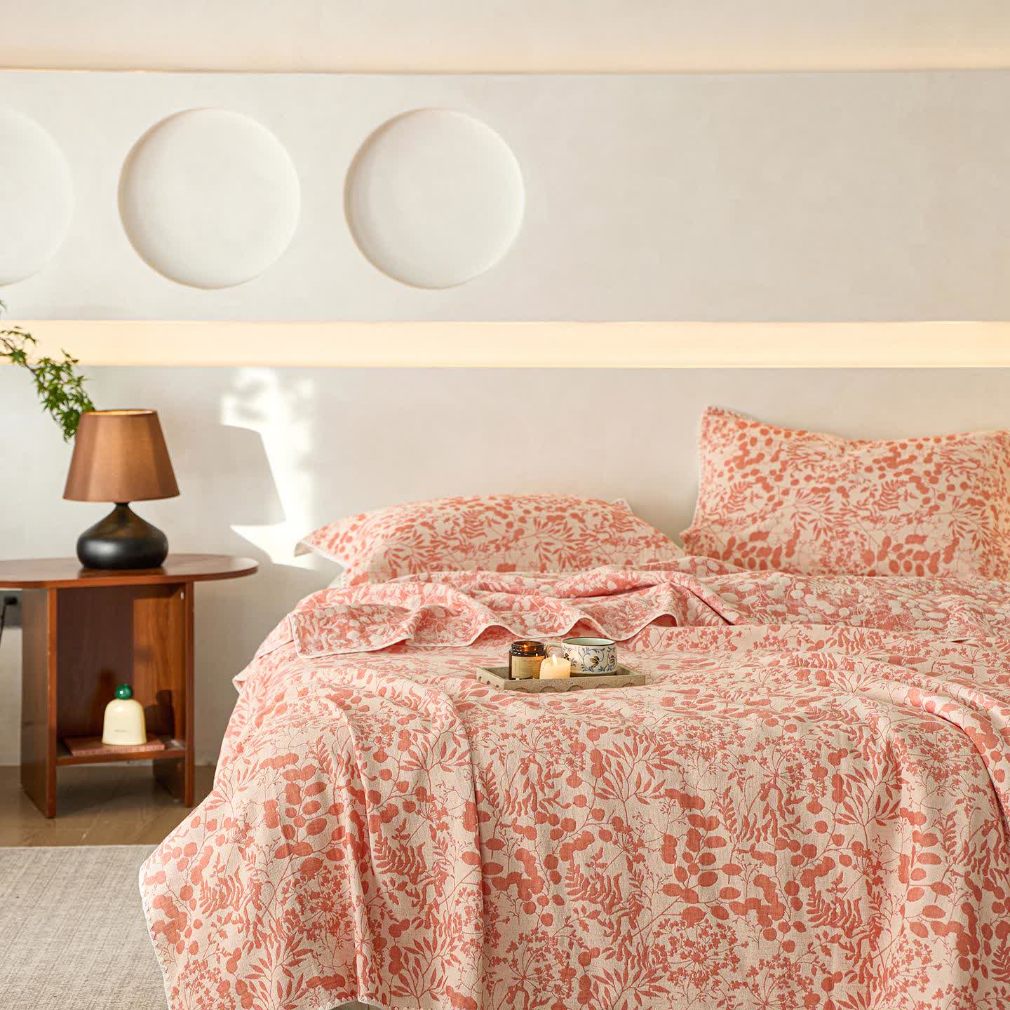 Couette en gaze de coton douce à motif floral - image 8