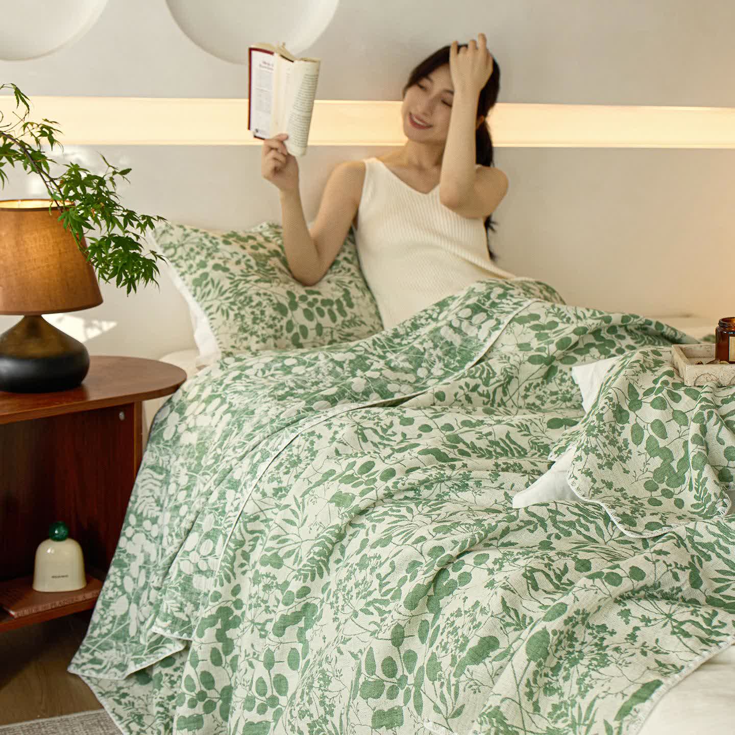 Couette en gaze de coton à motif floral doux Ownkoti - image 23