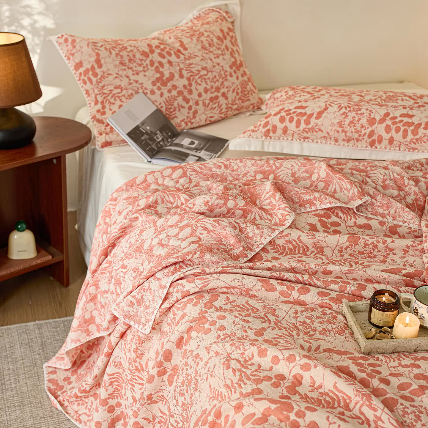 Couette en gaze de coton douce à motif floral - image 10